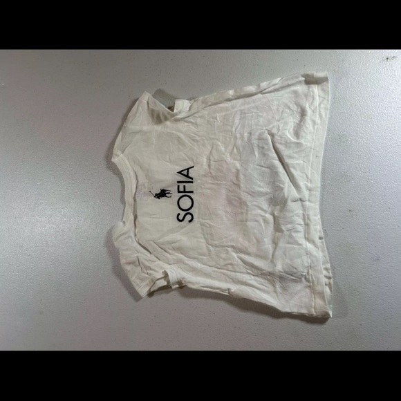 New Polo Ralph Lauren Girl's Bear White Cotton T-shirt 3T dirty - Picture 9 of 10